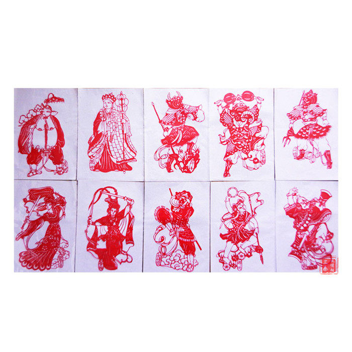 包邮 纯手工剪纸 四大名著三国西游记水浒红楼梦 大套单张包装