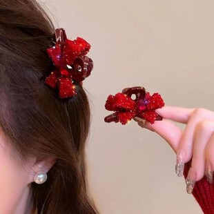 韩国新款女高级感小号发夹蝴蝶结刘海夹头饰侧边抓夹碎发发饰包邮