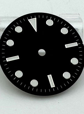 29.1mm黑色无菌手表表盘适装NH35ETA2836/2824Miyota8215/821A机