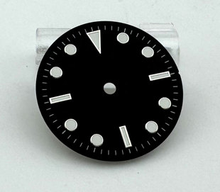 29.1mm黑色无菌手表表盘适装NH35ETA2836/2824Miyota8215/821A机