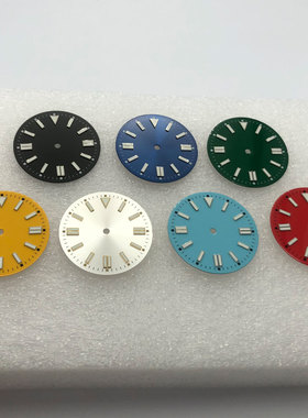 手表配件 28.5mm表盘 适合NH35 NH36 ETA2836 Miyota8215蓝夜光