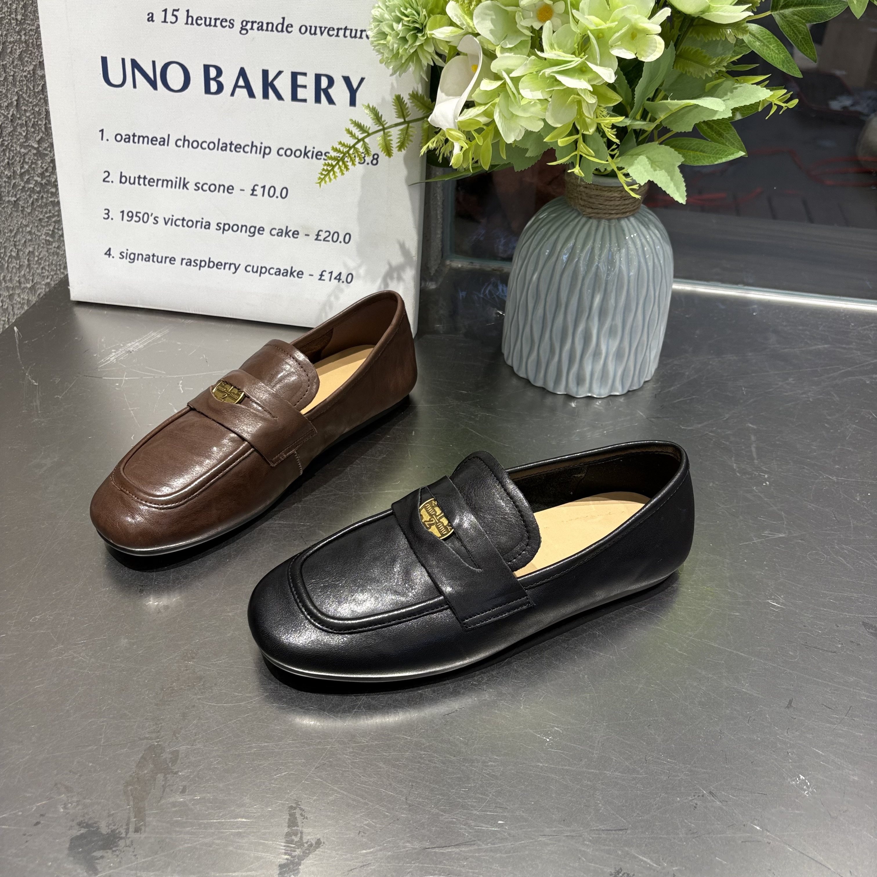 欧版英伦风爱丽街拍豆豆鞋复古真皮百搭休闲女鞋平底乐福鞋秋款,女鞋,乐福鞋（豆豆鞋）,淘宝优惠券,粉丝福利购,淘宝优惠卷