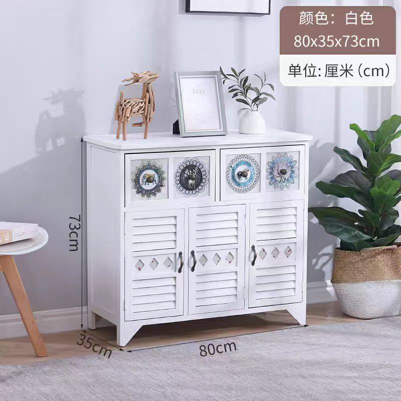 新款美式客厅抽屉式收纳柜斗柜靠墙储物柜置物柜彩绘玄关桌餐边柜,收纳整理,收纳柜,淘宝优惠券,粉丝福利购,淘宝优惠卷