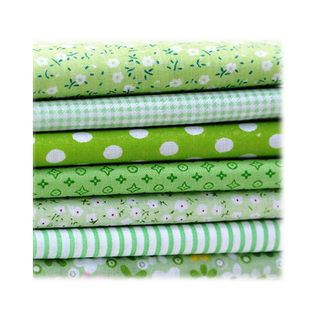 DIY手工拼布面料 布料 25*25CM/50X50CM浅绿色系平纹棉布组布头