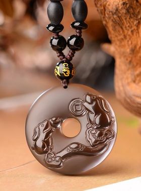 易明开居鸿兔谛听吉贵宏吊坠2026马年属狗人的吉祥物生肖狗项链