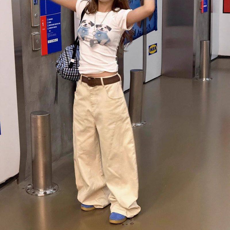 伐木复古街头潮流弯刀美式宽松裤阔腿裤工装裤子男女牛仔工装百搭,女装/女士精品,牛仔裤,淘宝优惠券,粉丝福利购,淘宝优惠卷