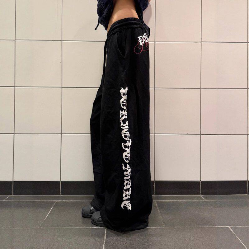 欧美外贸风2025抽绳长裤女辣妹