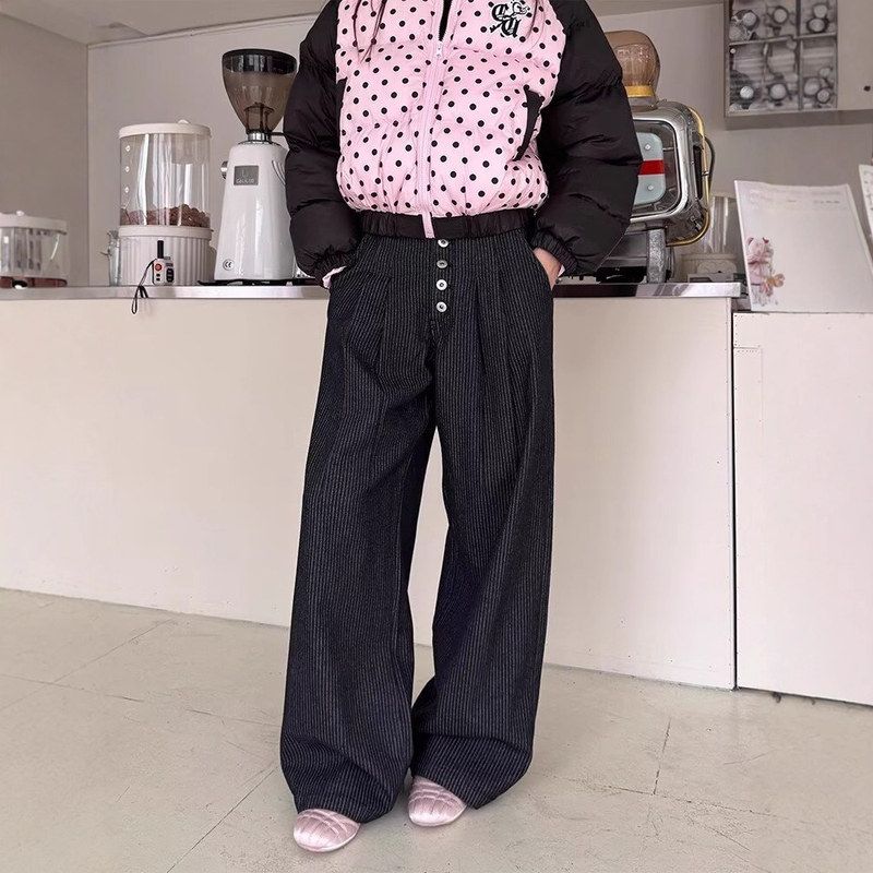 西装裤春秋美式小众新款立体