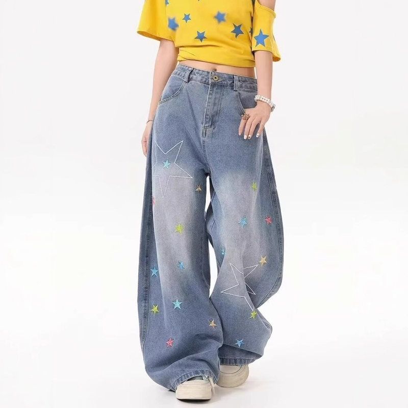 女款宽松重工涂鸦跨境直筒设计