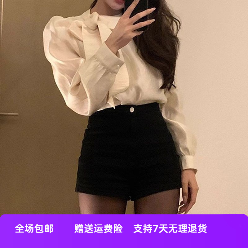 直筒2025打底超短裤黑色新款高腰夏季女弹力外穿紧身包臀牛仔短裤