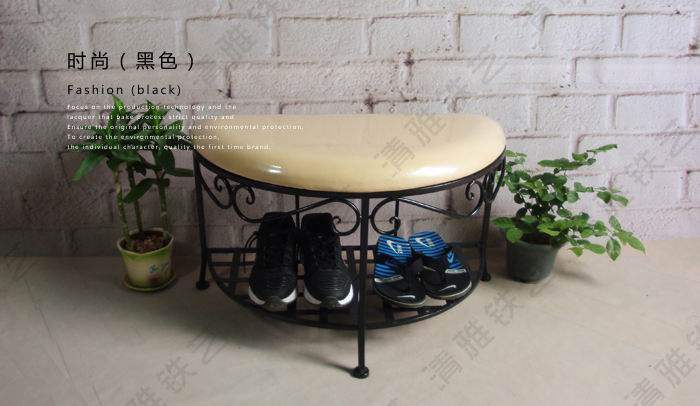 清仓促销欧式铁艺换鞋凳穿鞋凳服装店试鞋凳鞋架收纳鞋架坐凳椅子