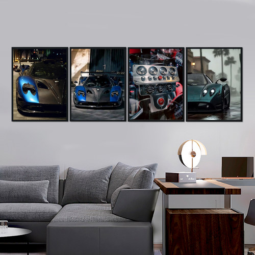 帕加尼超跑挂画汽车主题海报