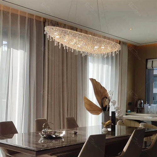 奢石餐桌意式餐厅进口水晶吊灯