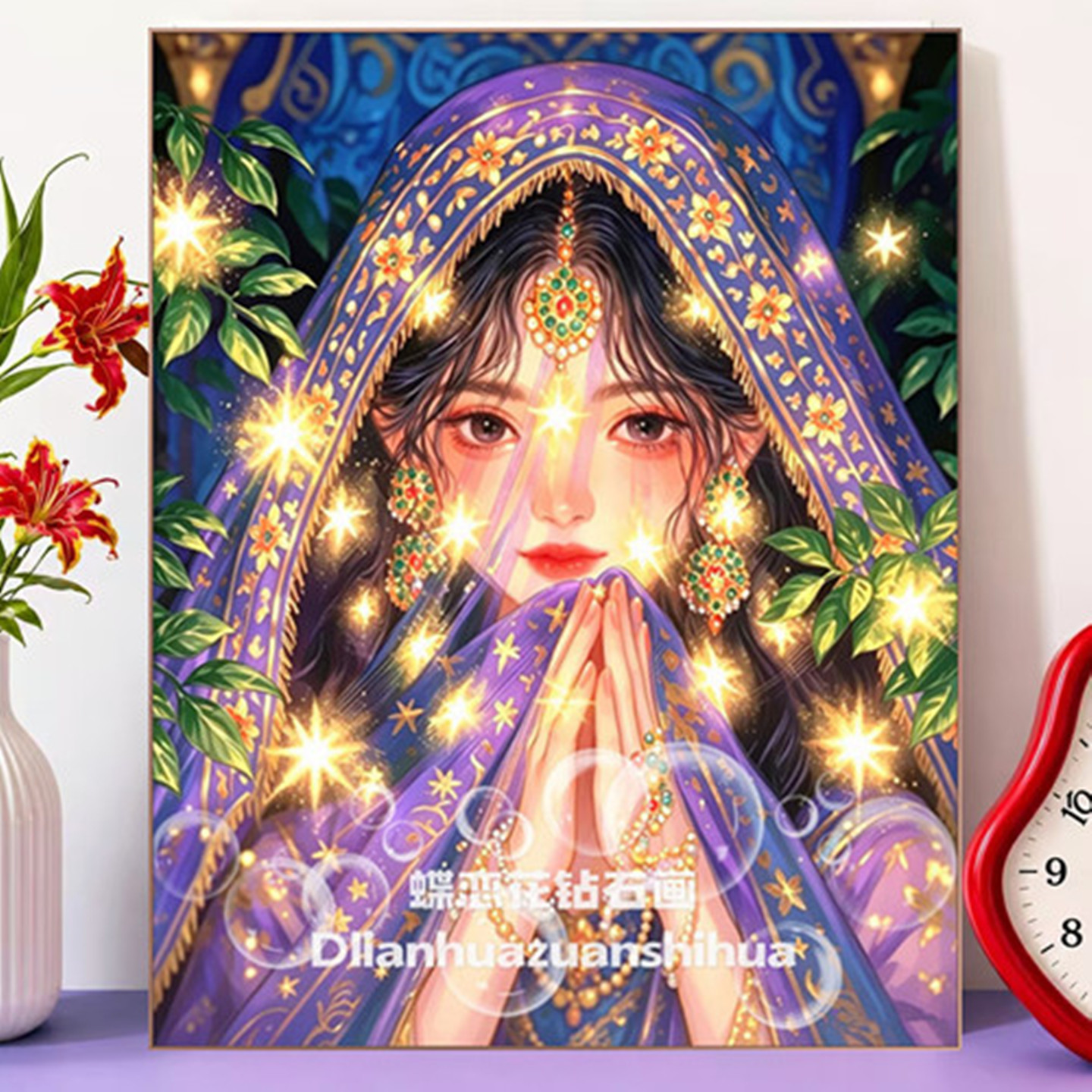 祈祷的少女钻石画方钻满绣十字绣