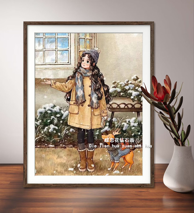 森林女孩日记钻石画印花十字绣