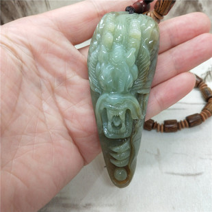 天然玉石 岫玉 黄白老玉 手把件 手玩件 原石 手把石 把玩件 龙