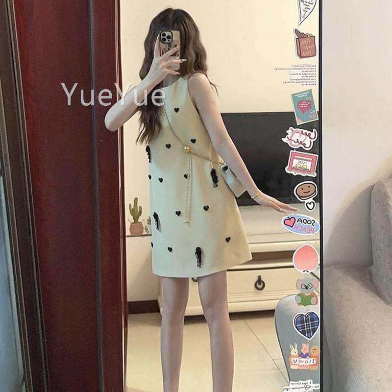 法式挂脖无袖背心连衣裙子女收腰气质2662子新小个短西装裙夏季20