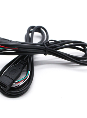 TYPE-C延长线电脑充电显示器连接加长线黑色两芯四芯公母线1米1根