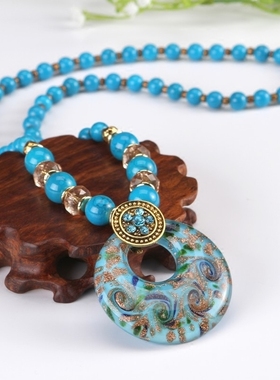 复古毛衣链长款挂件女大气民族风