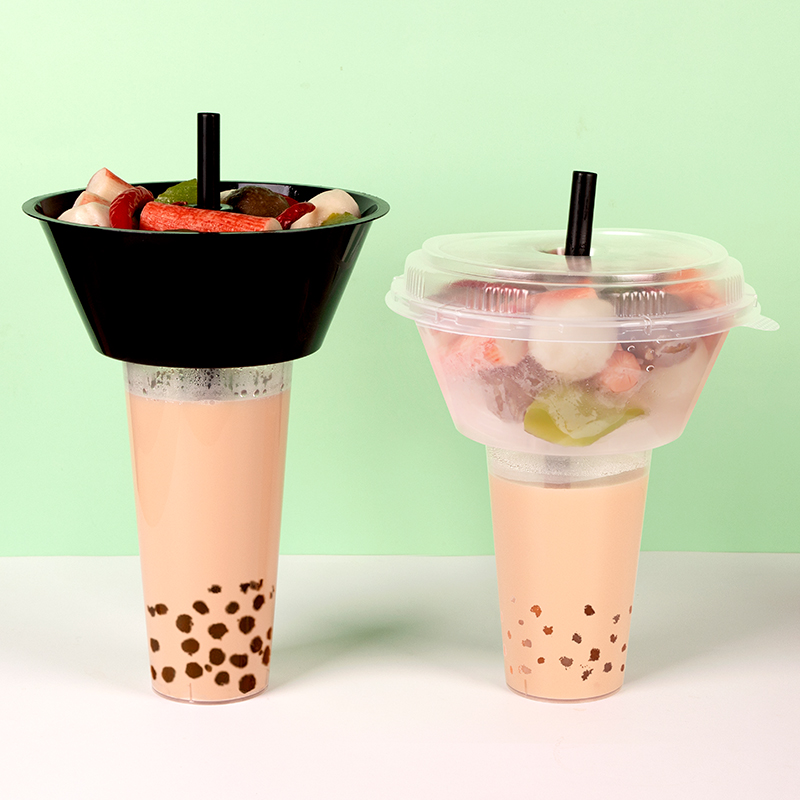 火锅杯100套饮料杯黑凤梨