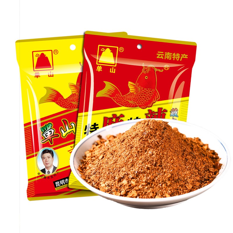 云南特产单山蘸水400g火锅烧烤调味料油辣椒料辣椒面沾水香辣包装