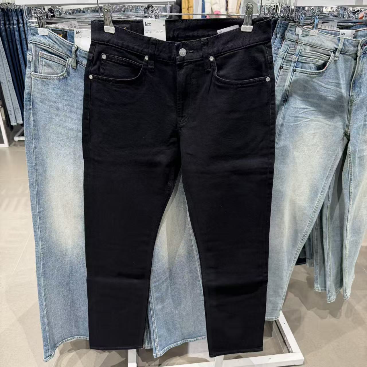 25秋冬Lee正品726中腰直筒黑色牛仔裤男士LMB1007263YS00F-898L00
