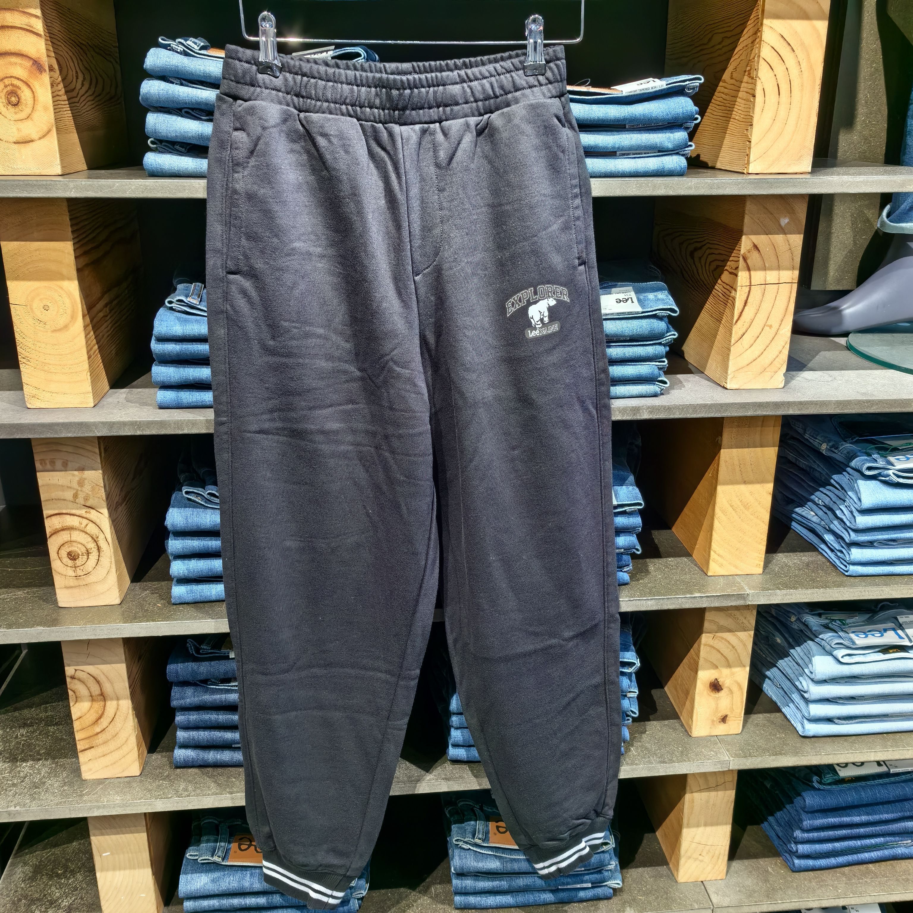 Lee专柜正品男时尚宽松加绒加厚保暖卫裤LMB004101100893-K11000