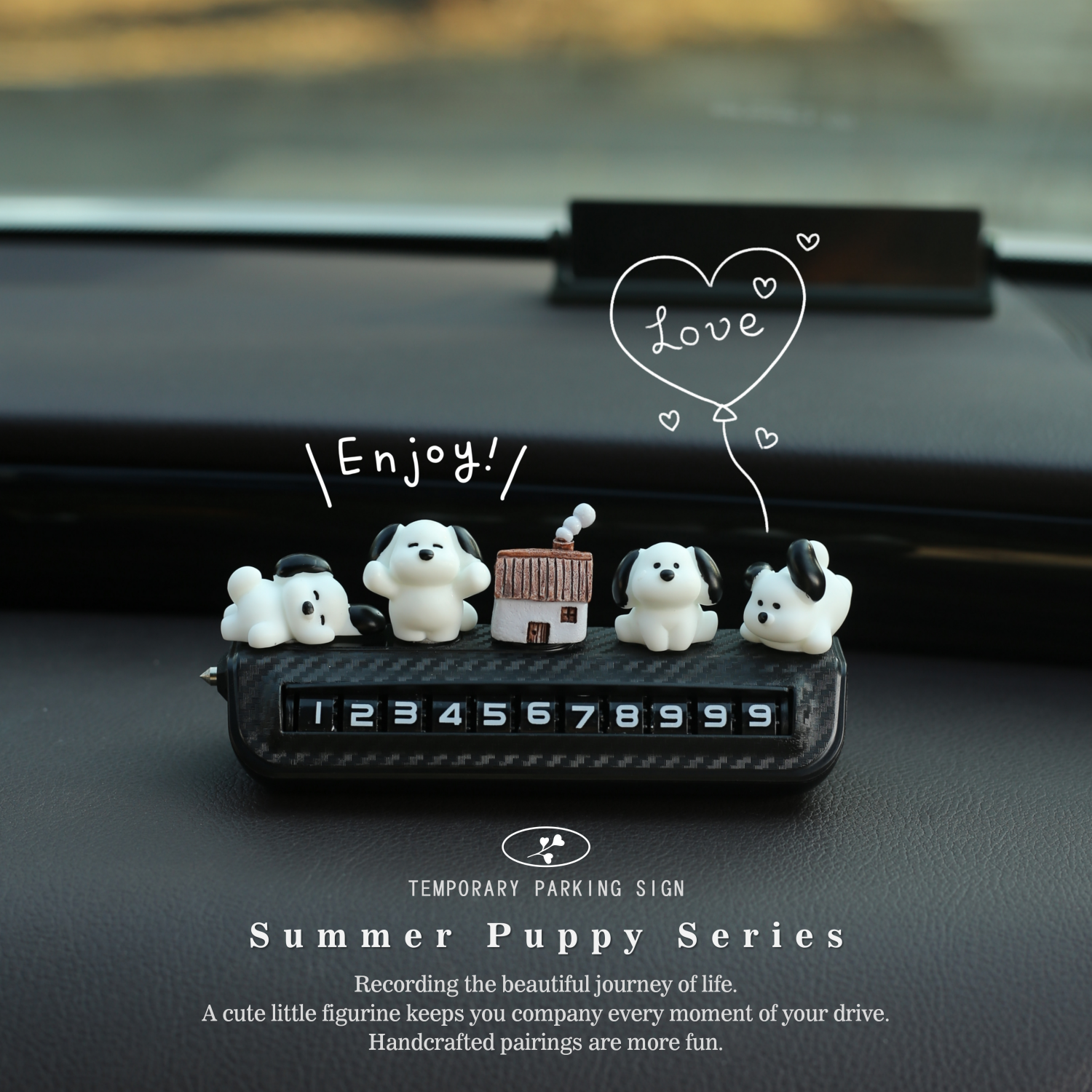 可爱狗狗临时挪车号码牌可隐藏安全锤停车牌卡通车载中控台摆件,汽车用品/电子/清洗/改装,停车号码牌,淘宝优惠券,粉丝福利购,淘宝优惠卷