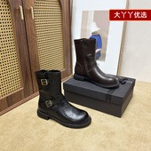 女鞋 真皮低跟时尚 宽胖脚肥大码 43优选2025冬季 新款 短靴25 606