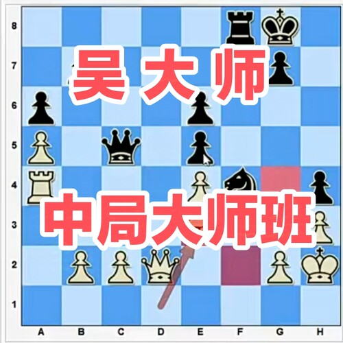 吴少彬国际象棋中局大师班视频网课微课堂提高战术子力运用自学课