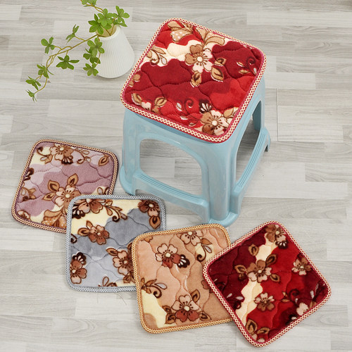 加厚冬季防滑保暖方凳子套罩毛绒