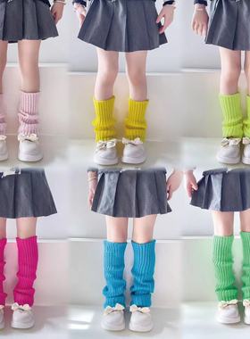 儿童彩色腿套秋冬女孩堆堆袜套多巴胺宝宝洛丽塔穿搭表演袜子四季