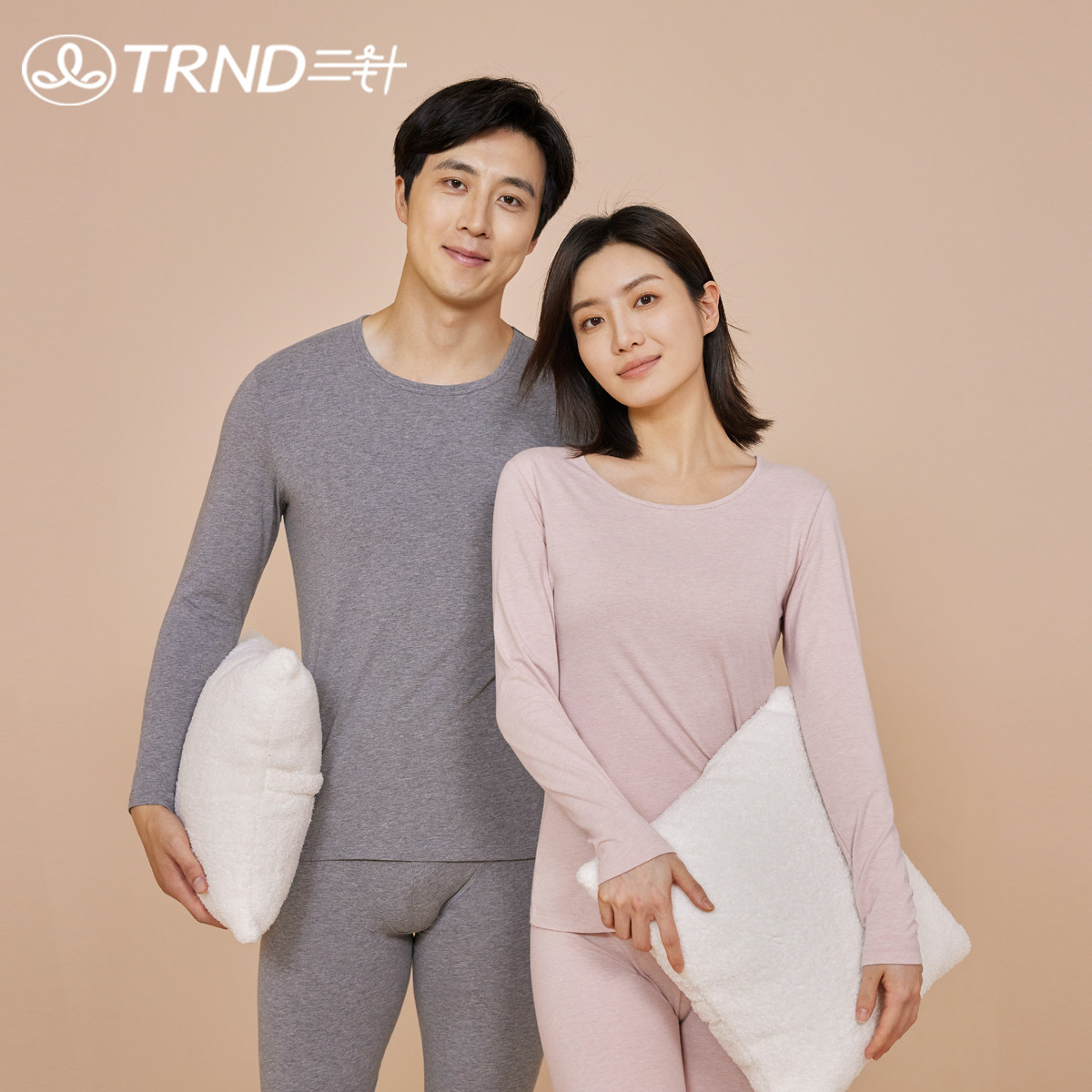 三针纯棉莱卡内衣女薄款纯色秋衣秋裤套装男士打底衫棉毛衫棉毛裤