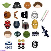 star Wars-themed party decoration, star war photo props, children's birthday game venue decoration supplies thumbnail 2