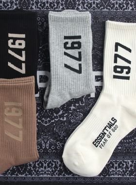 FOG第八季FEAR OF GOD复线Essentials1977男女长筒袜高街潮中筒袜