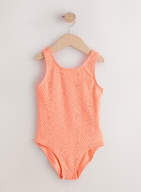 代购NEXT儿童连体泳衣 26春夏季女童橙色贝壳褶皱温泉泳装 3-16岁