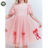 MiniBoden女童连衣裙 网纱儿童裙 26夏季 代购 芭蕾舞鞋 短袖 12岁