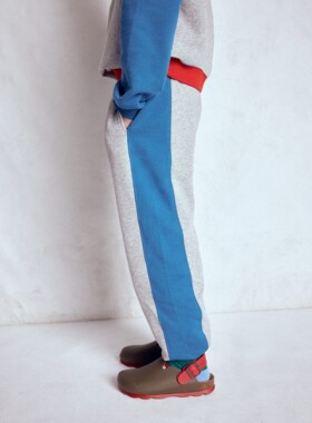 代购 MiniBoden儿童运动裤 25秋季男童灰色拼接纯棉慢跑裤 2-14岁