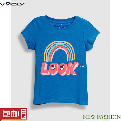 现货NEXT女童圆领短袖T恤