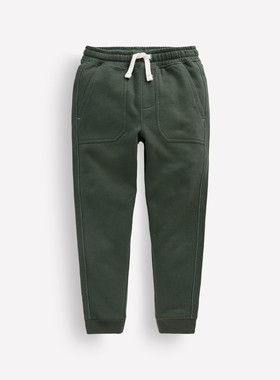 代购 MiniBoden儿童运动裤 25春秋男童军绿色纯棉慢跑长裤 2-14岁