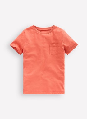 代购MiniBoden儿童短袖T恤 26春夏季大男童赭色纯棉半袖衫 2-14岁