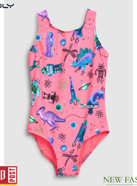 现货 NEXT儿童连体泳衣 夏季款中大童女孩子粉色温泉泳衣(3-13岁)