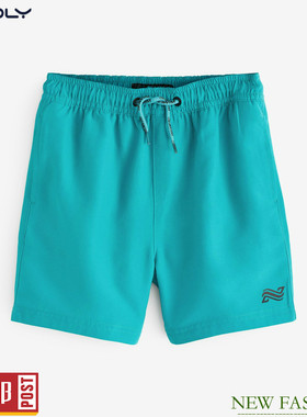 现货-英国NEXT童装 2025夏季男童蓝绿色沙滩裤 儿童泳裤 1.5-16岁