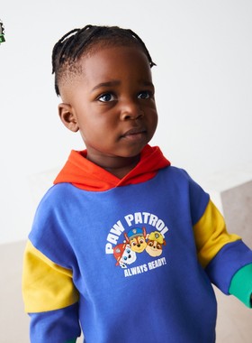 代购 NEXT儿童卫衣 25秋季男童蓝色狗狗巡逻队连帽运动衫 3月-8岁