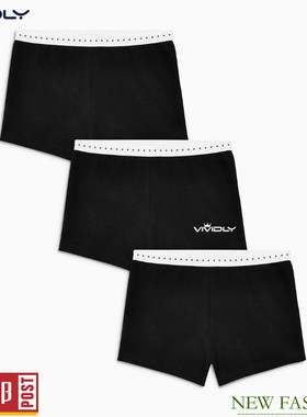 现货NEXT女童内裤 女孩黑色Modesty儿童平角短裤3件装 5-6岁