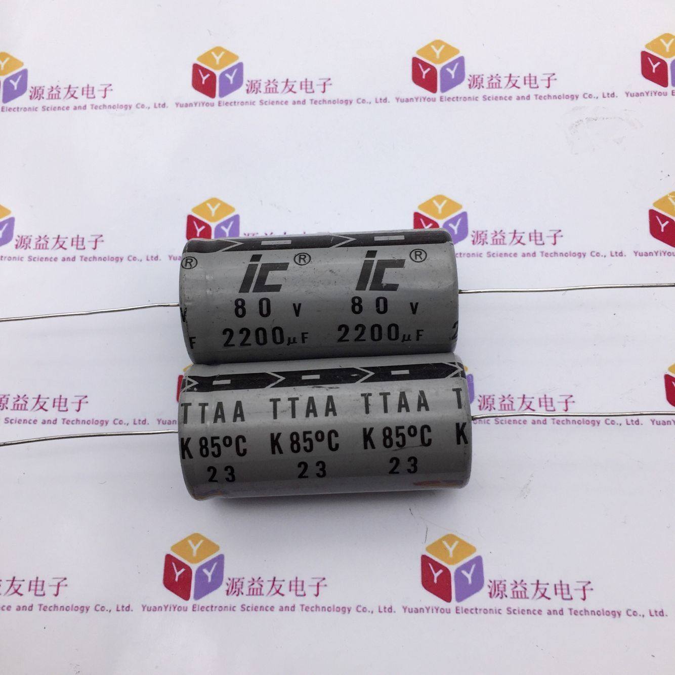 原装 IC美国伊利诺伊轴向 卧式电解电容80V2200uF25*50穿心电容
