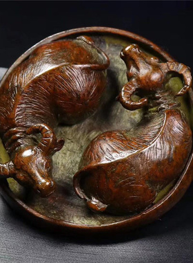 日式风乾坤八卦手把玩小物件