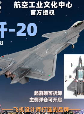 中航工业1:48歼20飞机模型合金J20战斗机模型仿真军事航模摆件