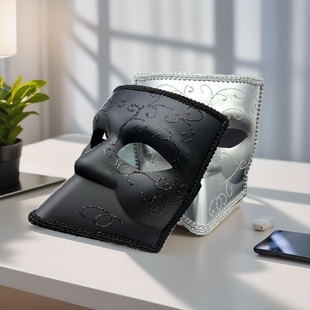 万圣节化妆舞会面具复古爵士成人男士全脸面自拍假面面具蒙面唱将