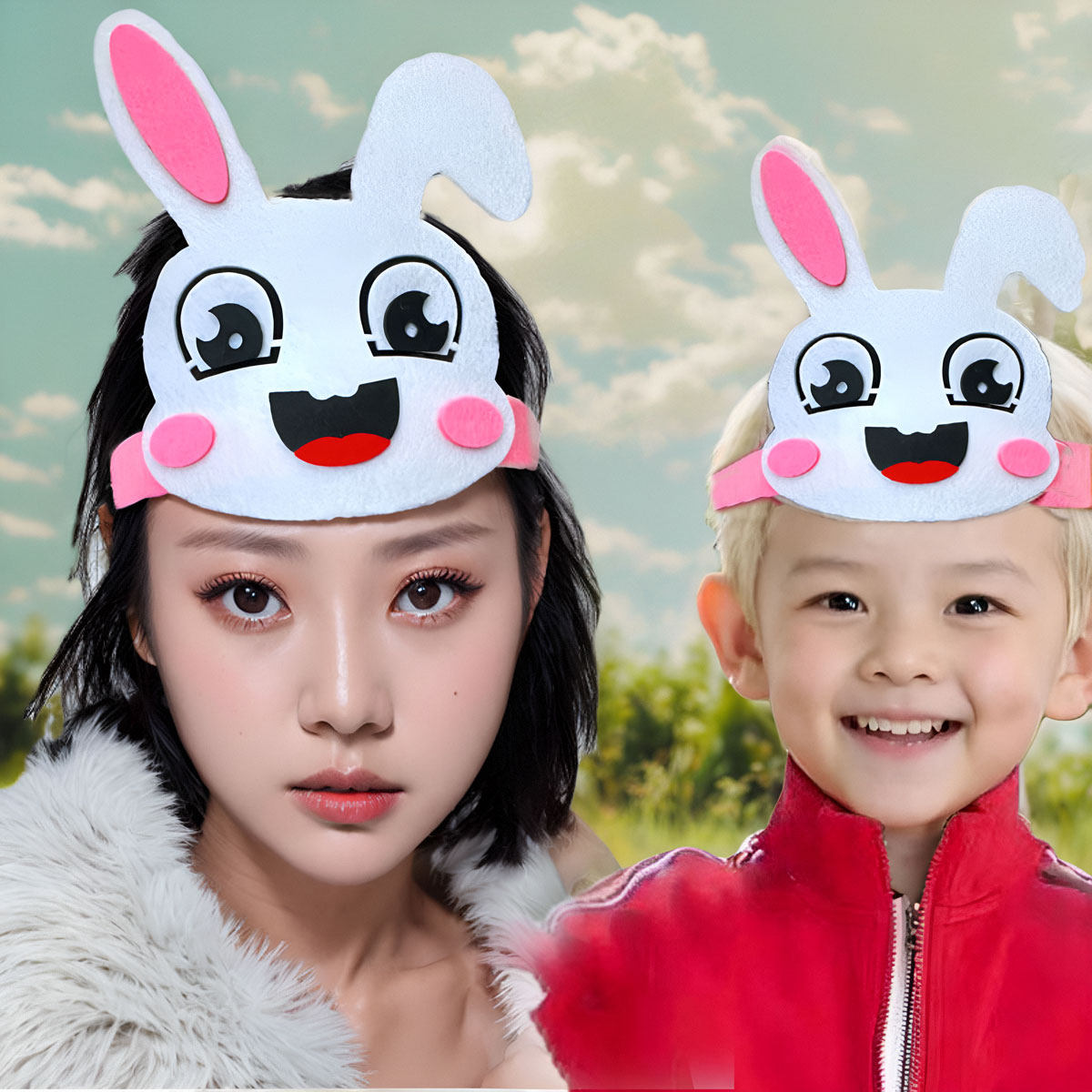 动物头饰六一儿童节表演道具大灰狼小鸭子小猪猴子老鼠老虎兔子